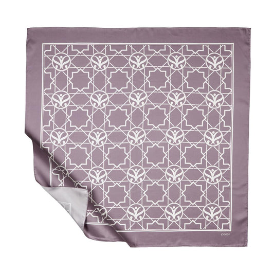 İpekevi Twill İpek Eşarp - Seljuk Monogram - İncir Moru