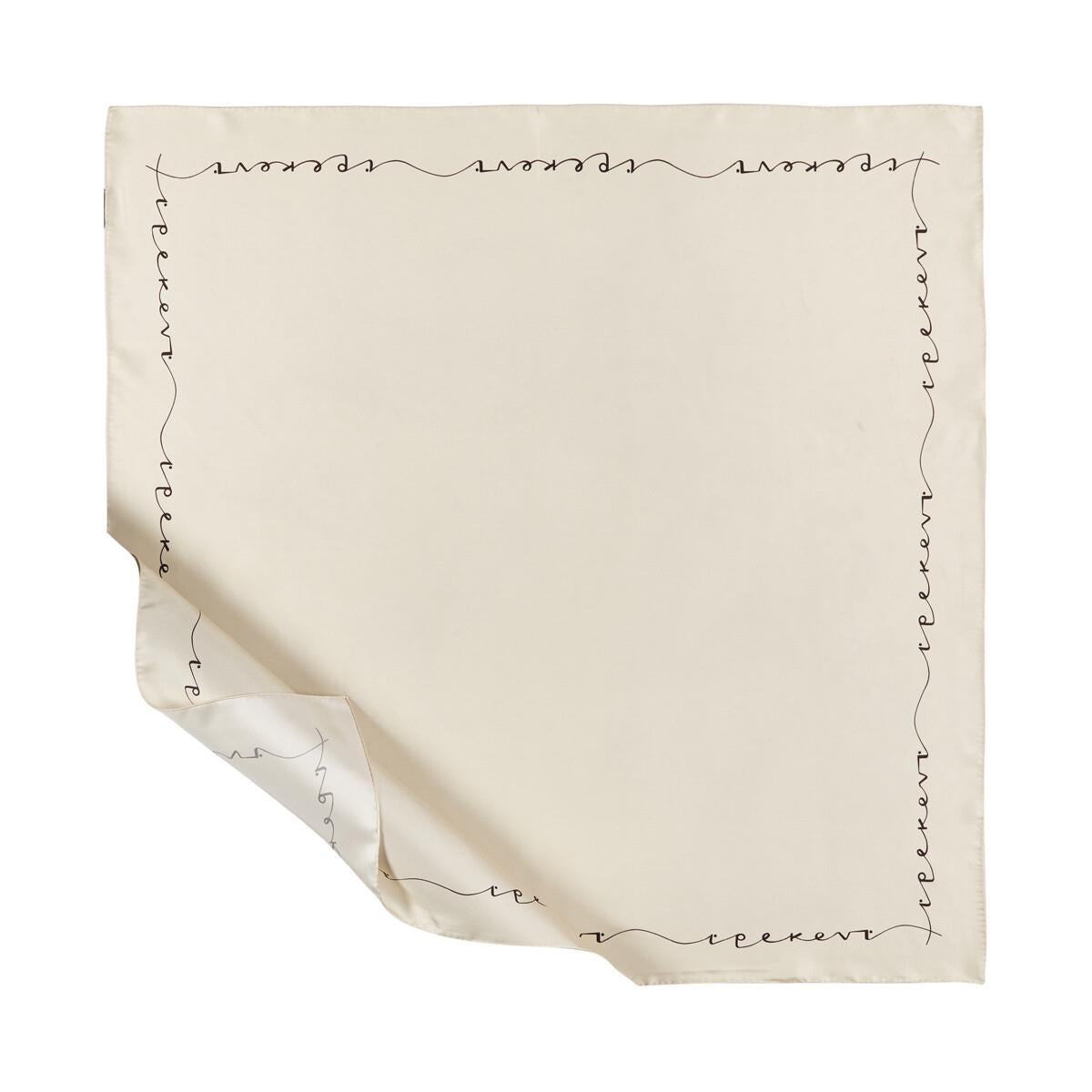 İpekevi Twill İpek Eşarp - Signature - Bej