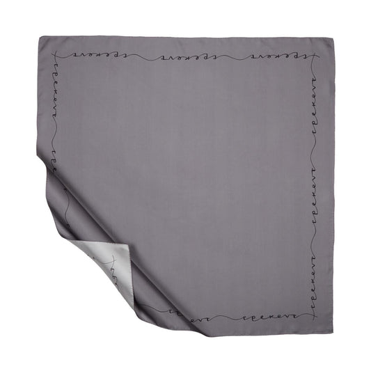 İpekevi Twill İpek Eşarp - Signature - Füme Siyah