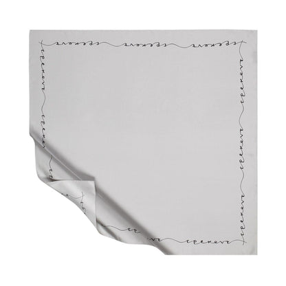İpekevi Twill İpek Eşarp - Signature - Gümüş Siyah