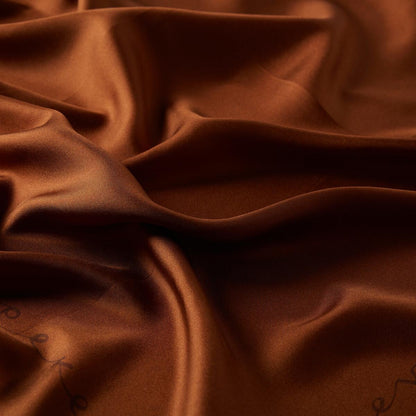 İpekevi Twill İpek Eşarp - Signature - Taba