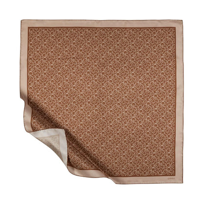 İpekevi Twill İpek Eşarp - Typo Monogram - Camel