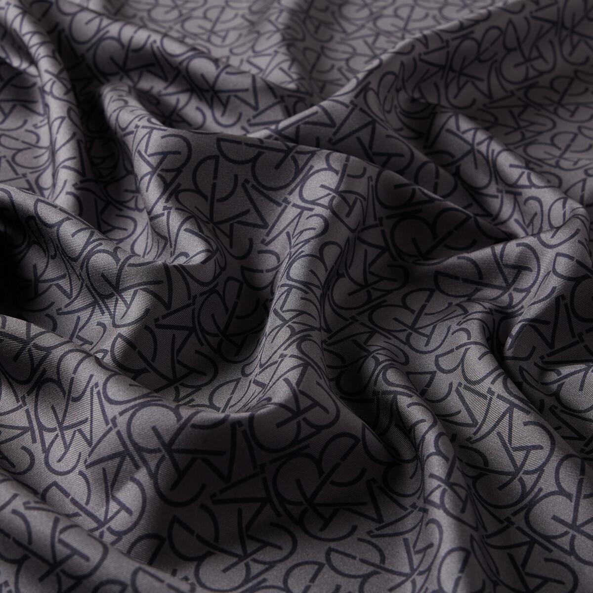 İpekevi Twill İpek Eşarp - Typo Monogram - Violet