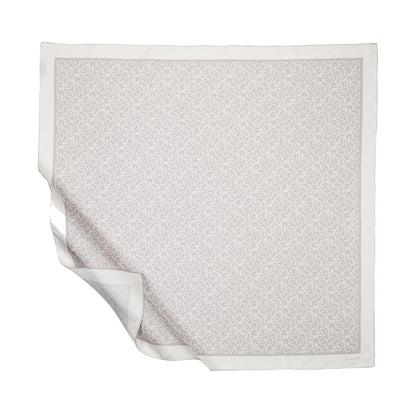 İpekevi Twill İpek Eşarp - Typo Monogram - Gümüş