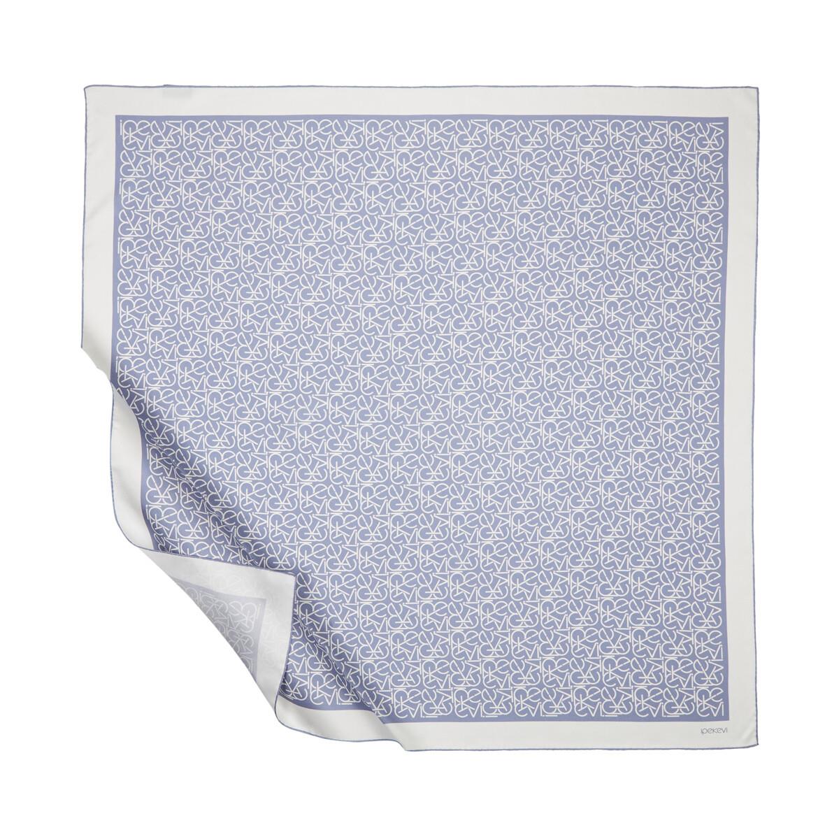 İpekevi Twill İpek Eşarp - Typo Monogram - Mor