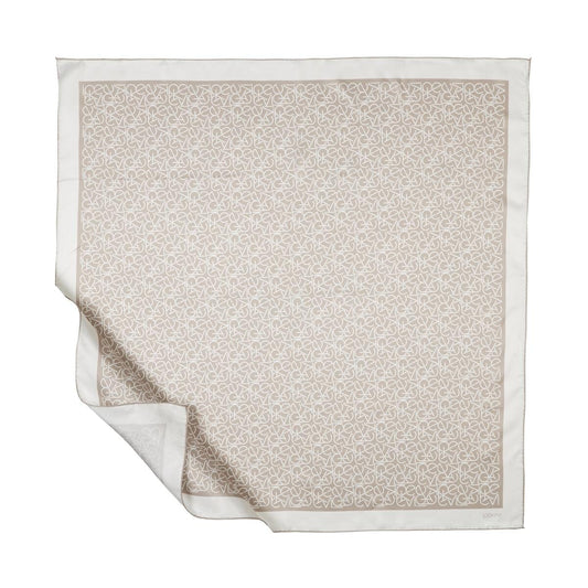 İpekevi Twill İpek Eşarp - Typo Monogram - Kaya Taşı