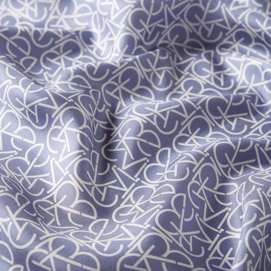 İpekevi Twill İpek Eşarp - Typo Monogram - Mor