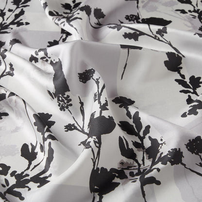 İpekevi Twill İpek Eşarp - Vintage Silhouette - Beyaz