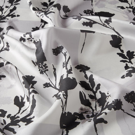 İpekevi Twill İpek Eşarp - Vintage Silhouette - Beyaz