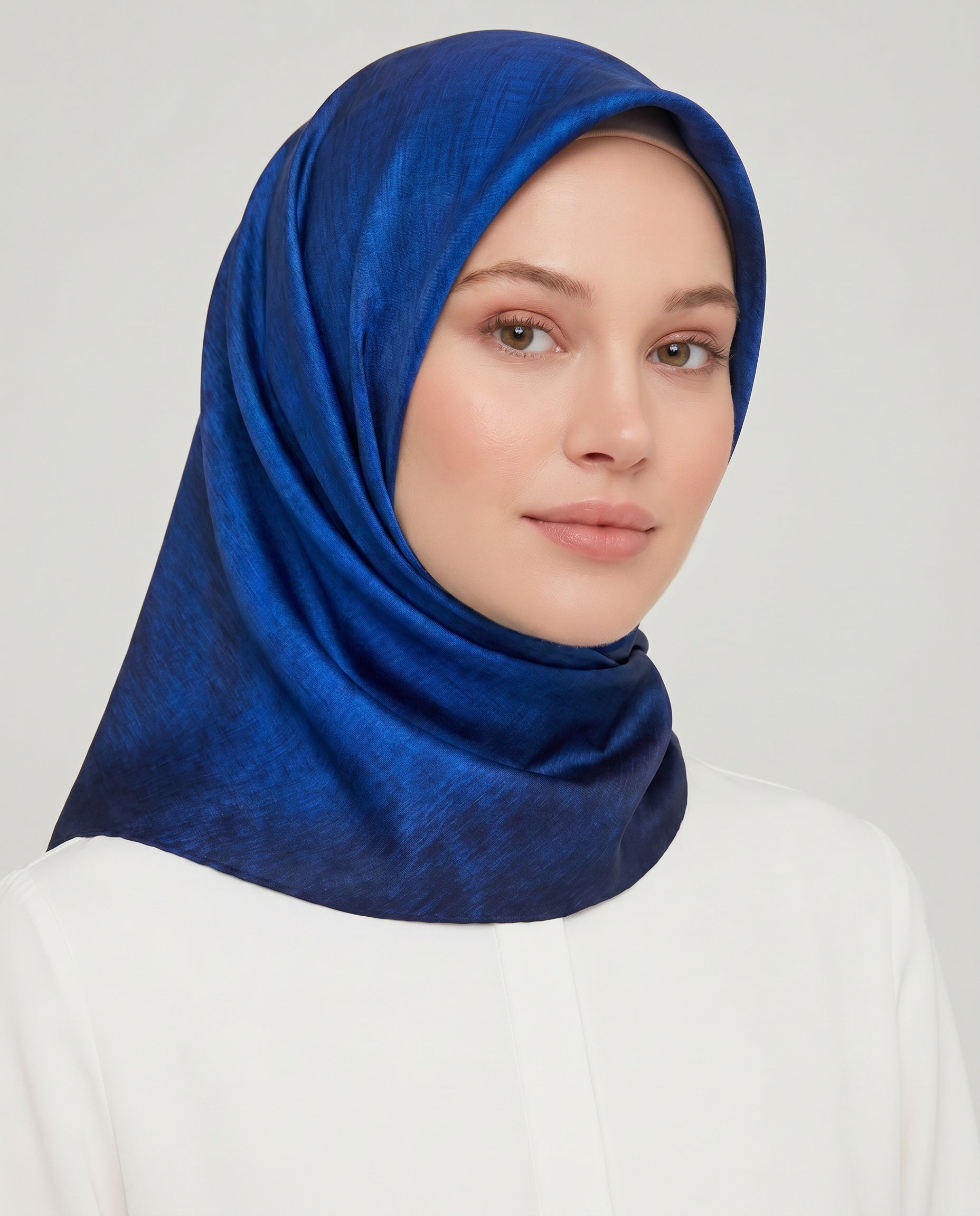 Armine Sport Twill Eşarp - 8009-07 Koyu Mavi