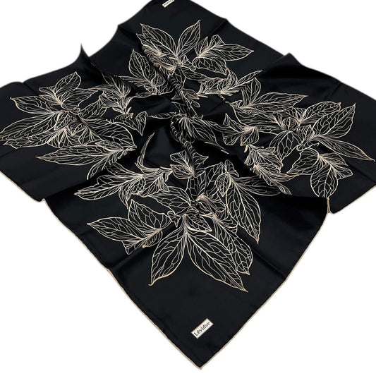 Levidor Twill İpek Eşarp - 2047 - Siyah Vizon