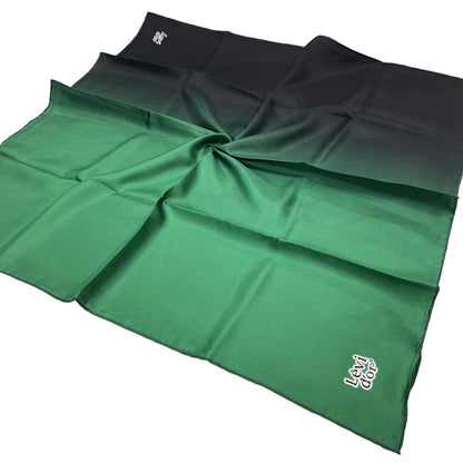 Levidor Twill İpek Eşarp - Degrade - Zümrüt Siyah