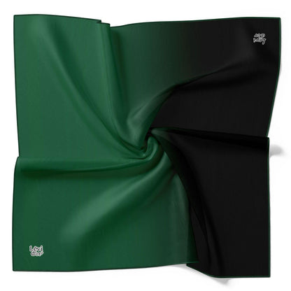 Levidor Twill İpek Eşarp - Degrade - Zümrüt Siyah