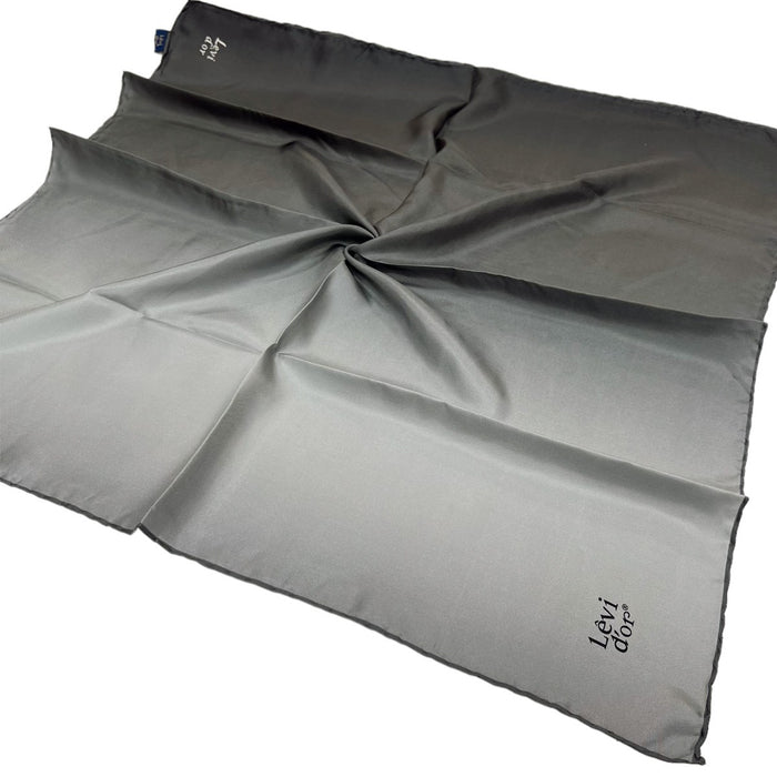 Levidor Twill İpek Eşarp - Degrade - Gri Füme