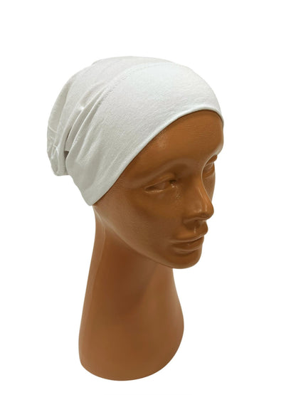 Likralı Geçme Bone - Kırık Beyaz