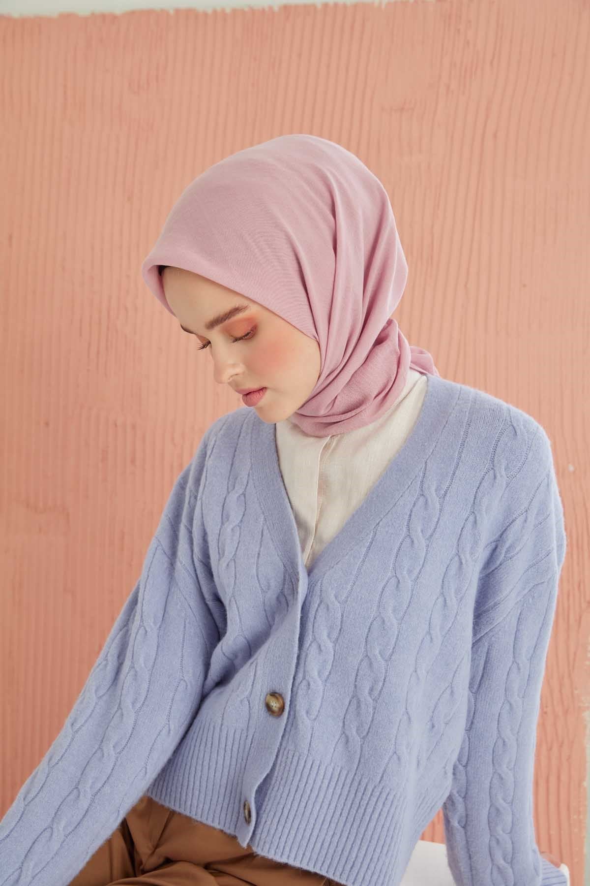 Miray Düz Pamuk Eşarp - Pembe