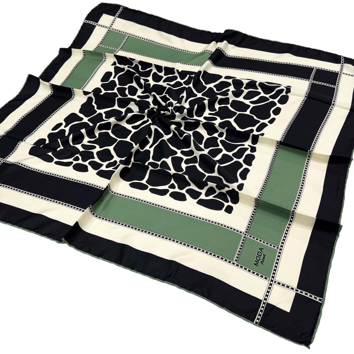 Moda Trend Twill Eşarp - 2135 - Yağ Yeşili