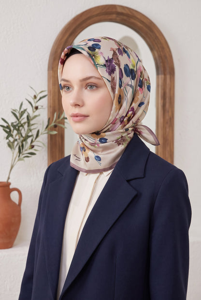 Armine Sport Twill Eşarp - 8723-92 Vizon