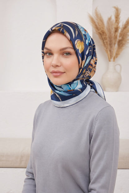 Armine Sport Twill Eşarp - 8825-39 Lacivert