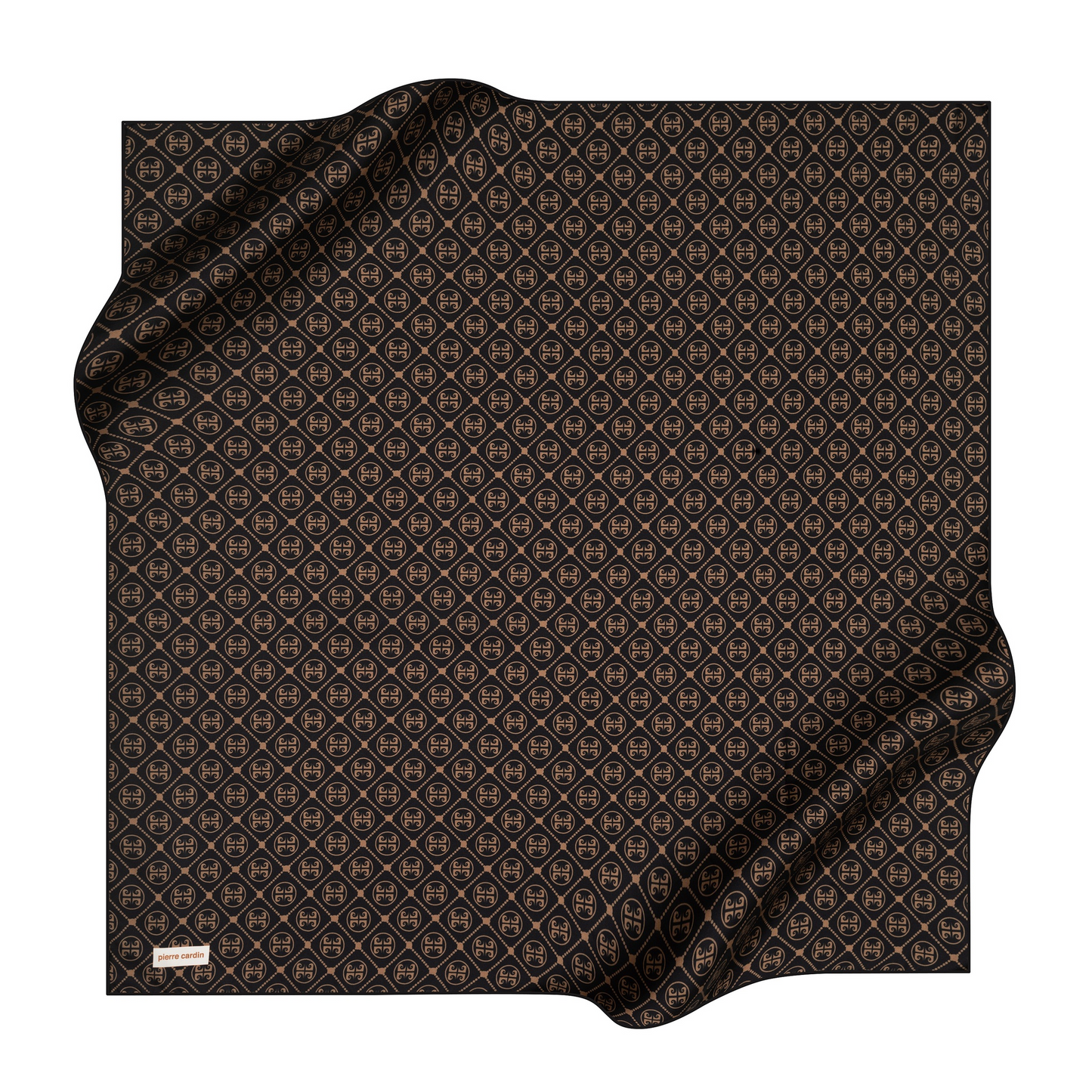 Pierre Cardin İpek Eşarp - 8631438-912 Siyah Kahve
