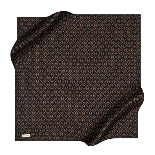 Pierre Cardin İpek Eşarp - 8631438-912 Siyah Kahve