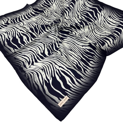Pierre Cardin İpek Eşarp - 8652438-921 Lacivert Beyaz Twill