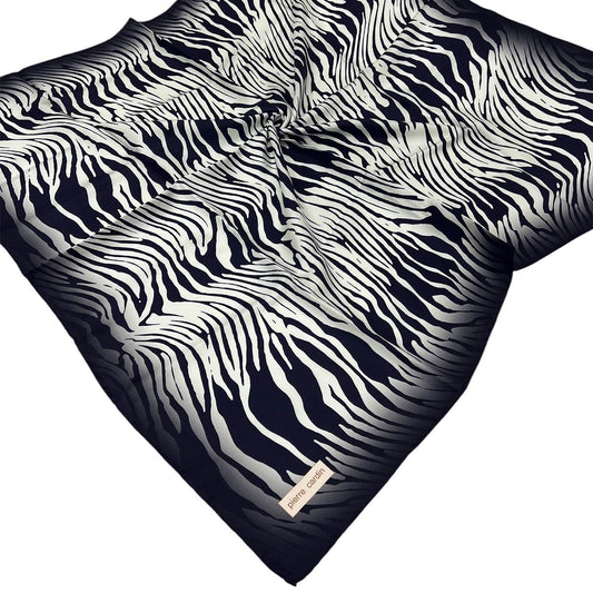 Pierre Cardin İpek Eşarp - 8652438-921 Lacivert Beyaz Twill