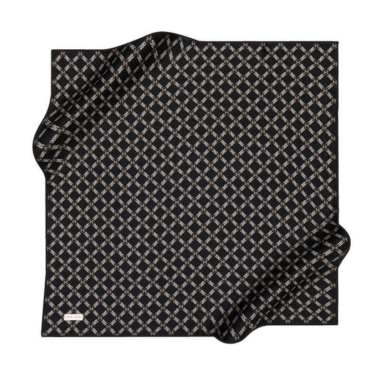 Pierre Cardin İpek Eşarp - 8995438-911 Siyah Krem Twill