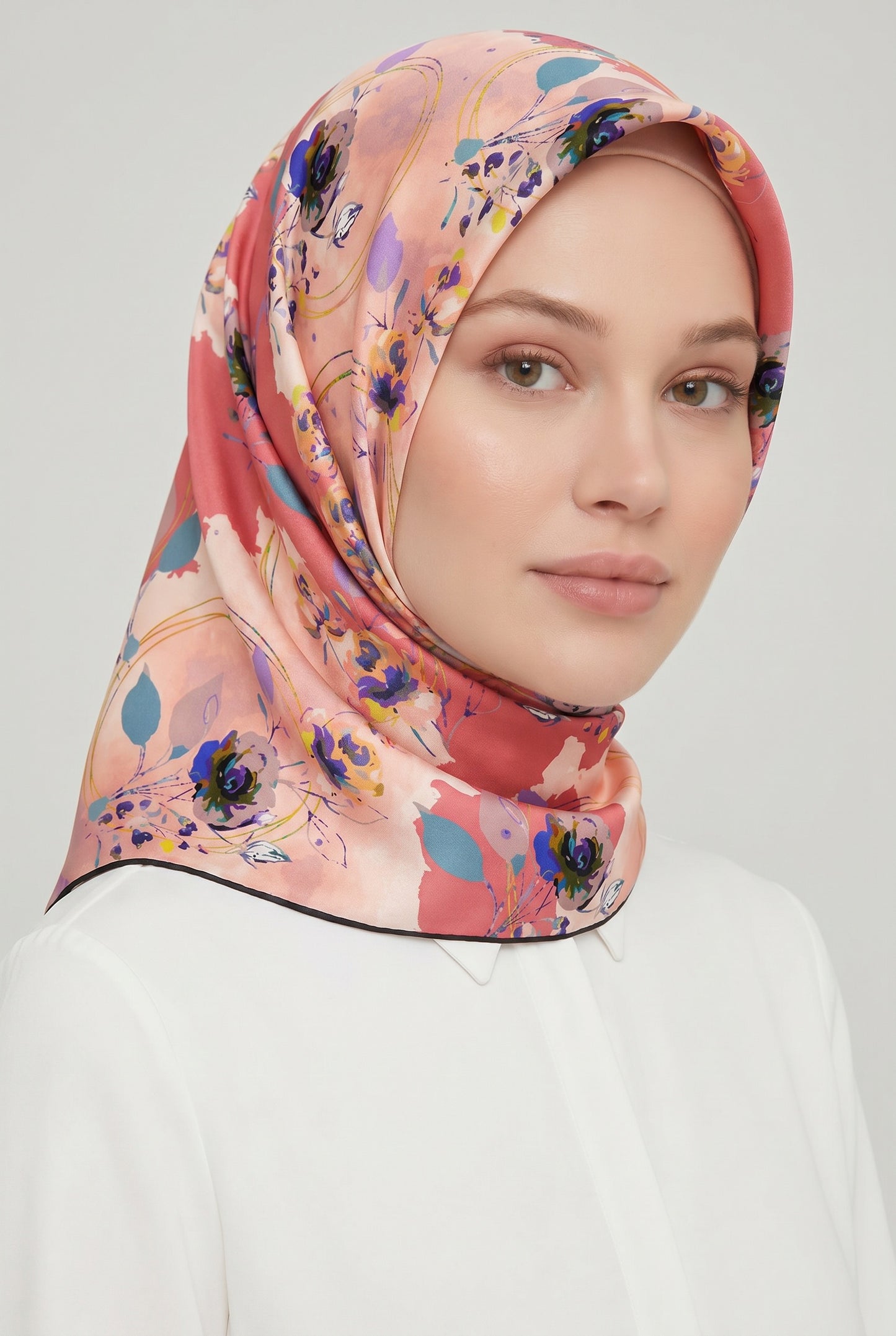 Armine Sport Twill Eşarp - 8027-08 Somon