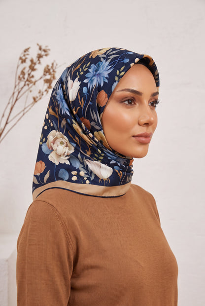 Armine Sport Twill Eşarp - 8740-90 Koyu Lacivert