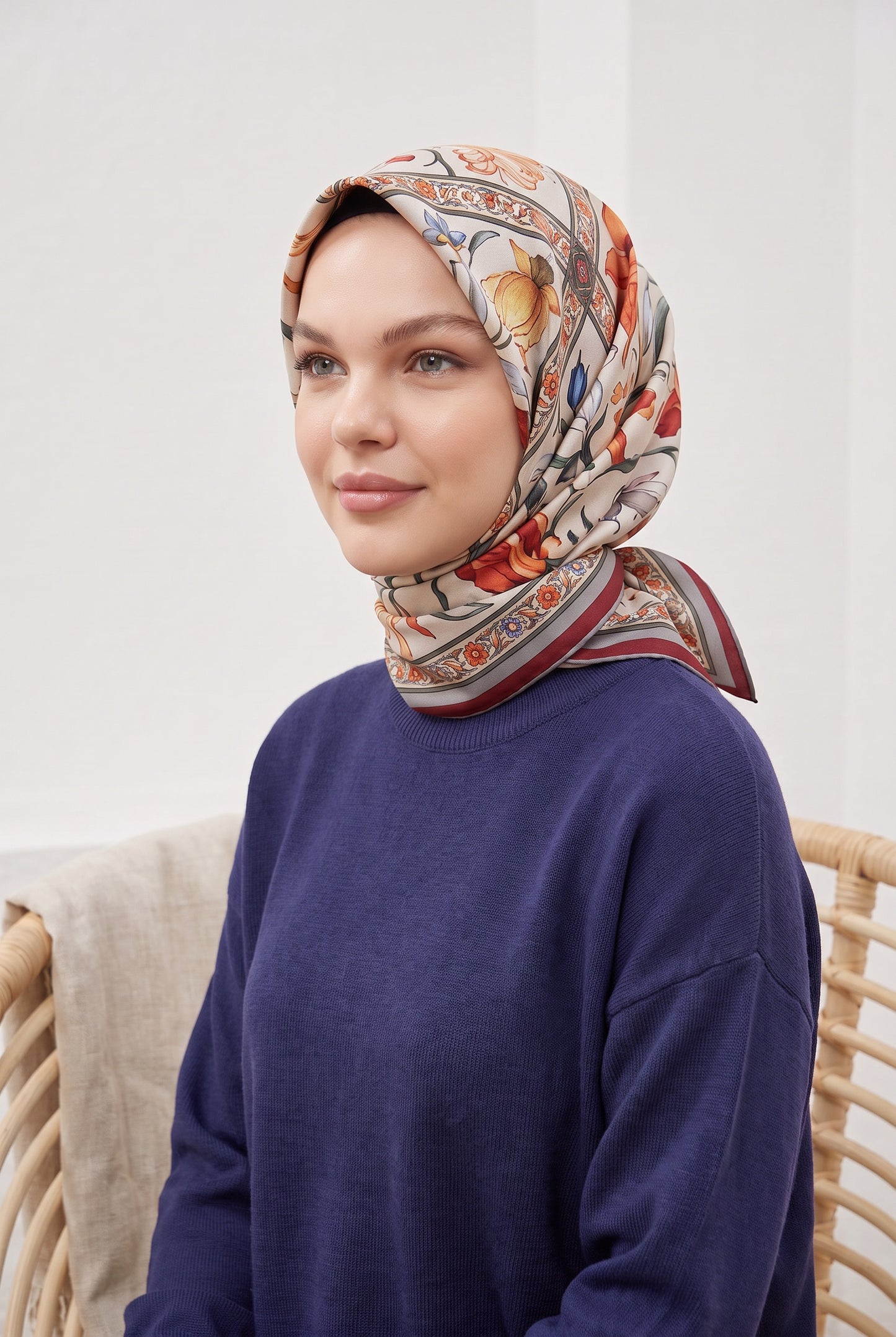 Armine Sport Twill Eşarp - 8825-04 Açık Gri