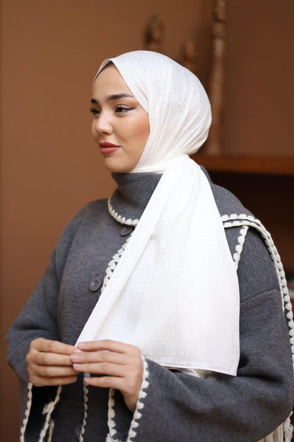Silk Home Deluxe Şal - 40003 İnci Beyaz