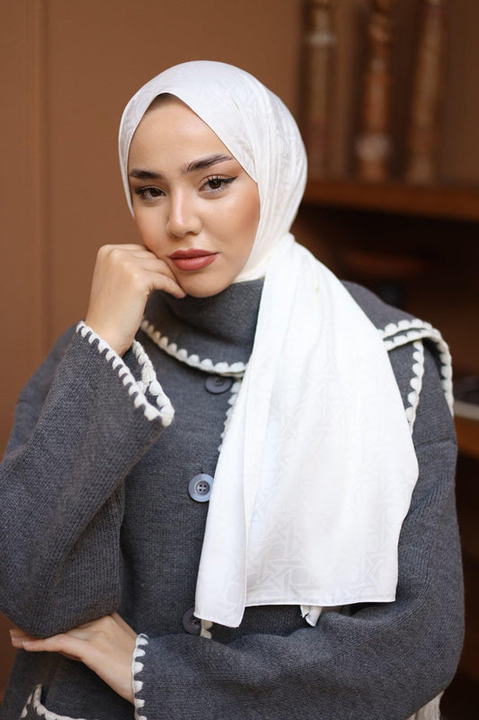 Silk Home Deluxe Şal - 40003 İnci Beyaz