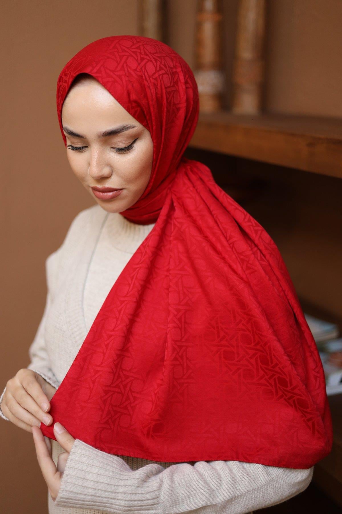 Silk Home Deluxe Şal - 40003 Kırmızı