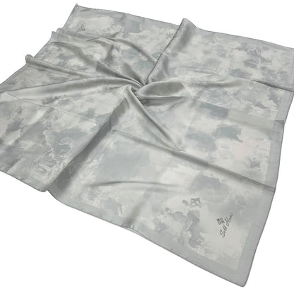 Silk Home Desenli Shiny Eşarp - 8647 - Açık Gümüş