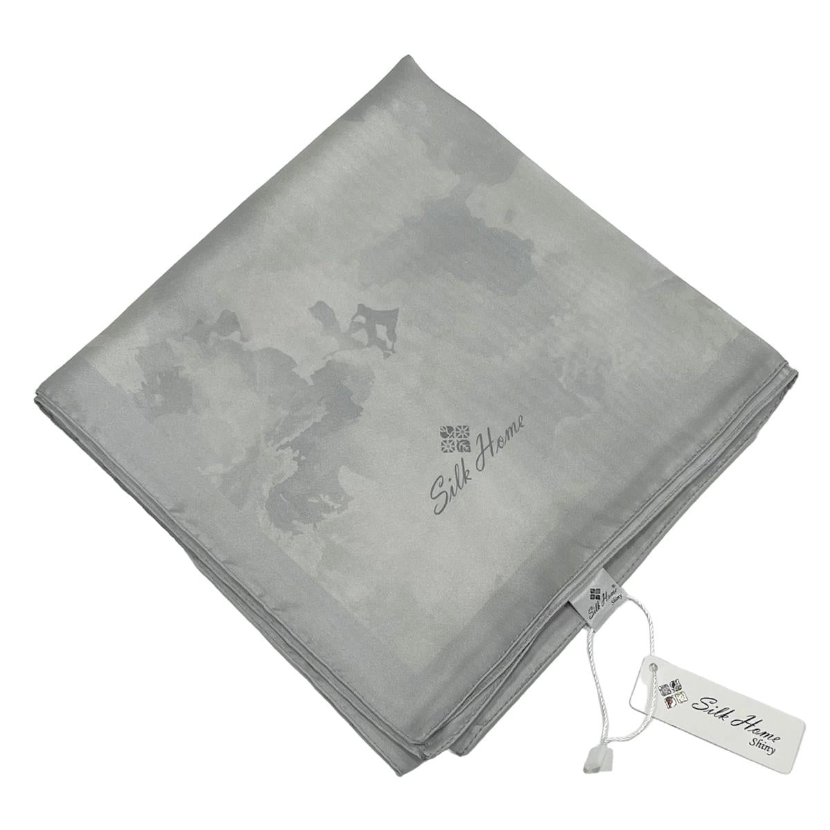 Silk Home Desenli Shiny Eşarp - 8647 - Açık Gümüş