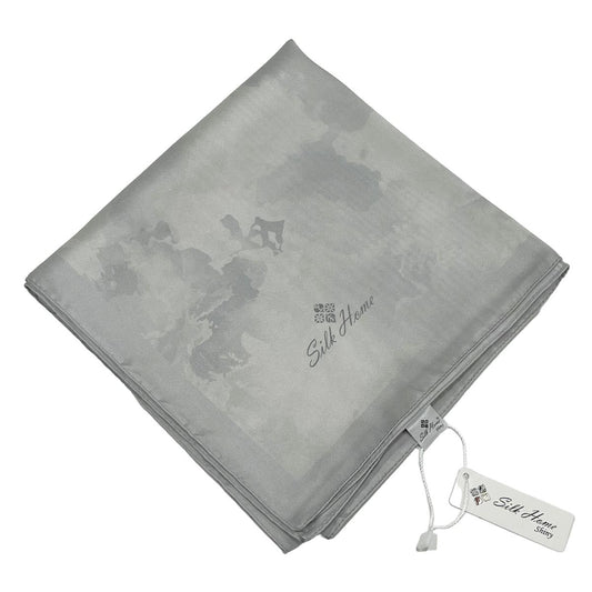 Silk Home Desenli Shiny Eşarp - 8647 - Açık Gümüş