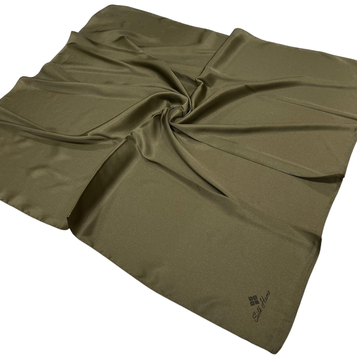 Silk Home Düz Shiny Eşarp - Haki