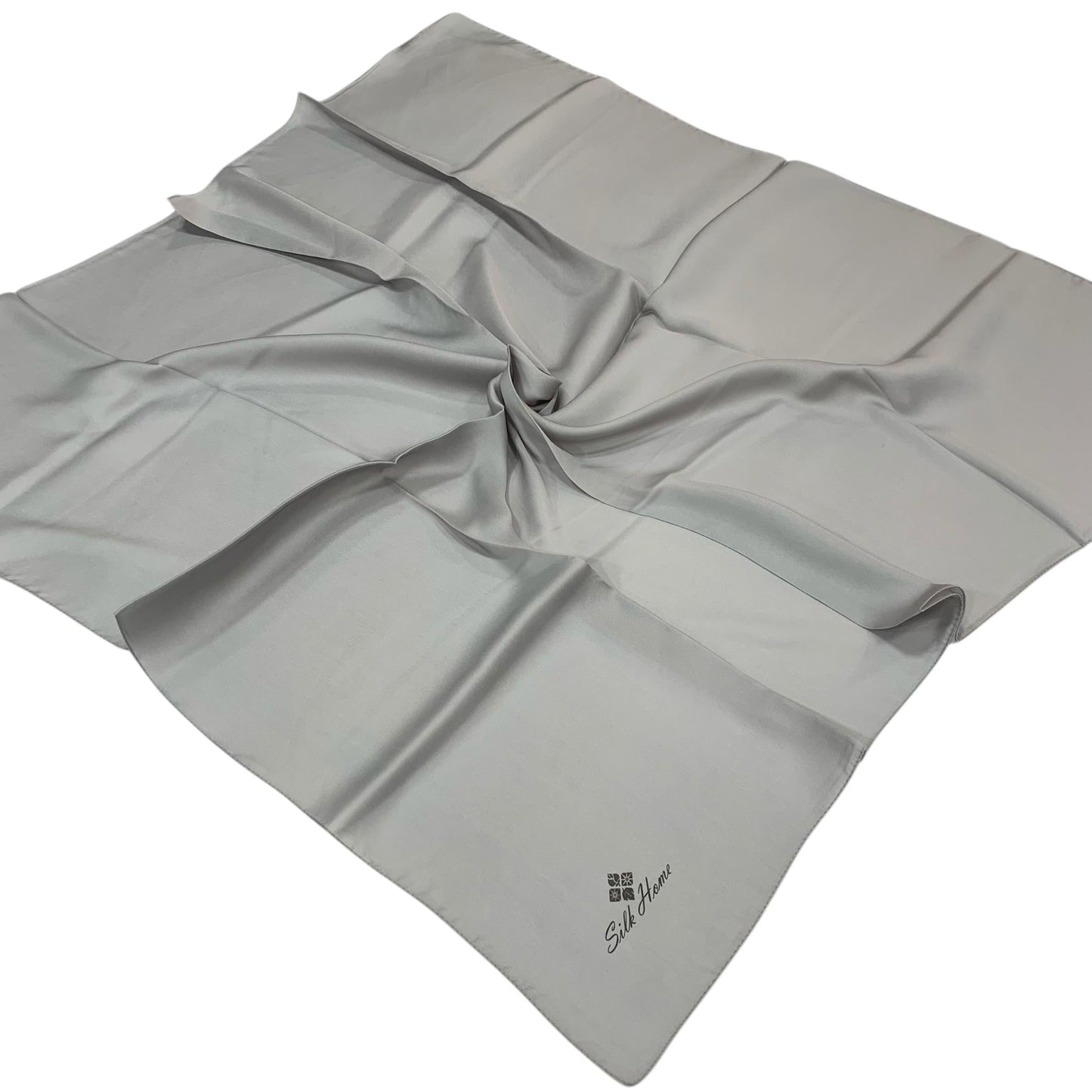 Silk Home Düz Shiny Eşarp - Koyu Gümüş