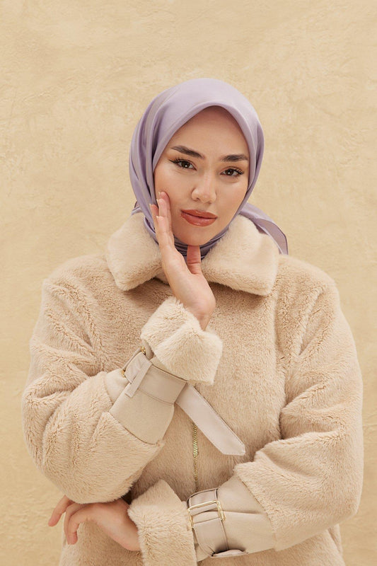 Silk Home Düz Shiny Eşarp - Lila