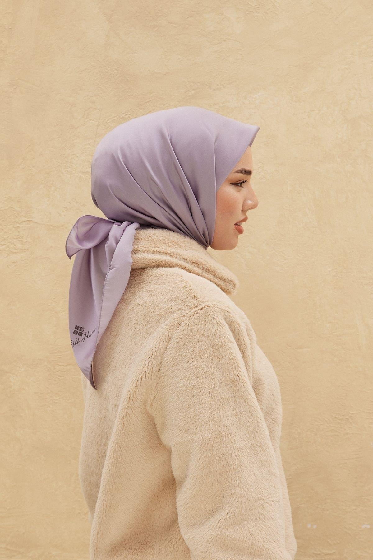 Silk Home Düz Shiny Eşarp - Lila