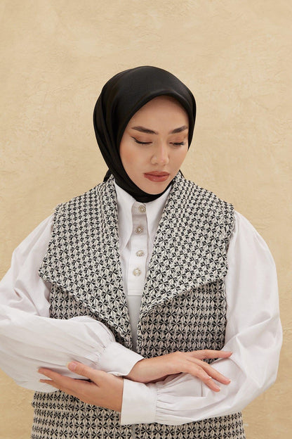 Silk Home Düz Shiny Eşarp - Siyah