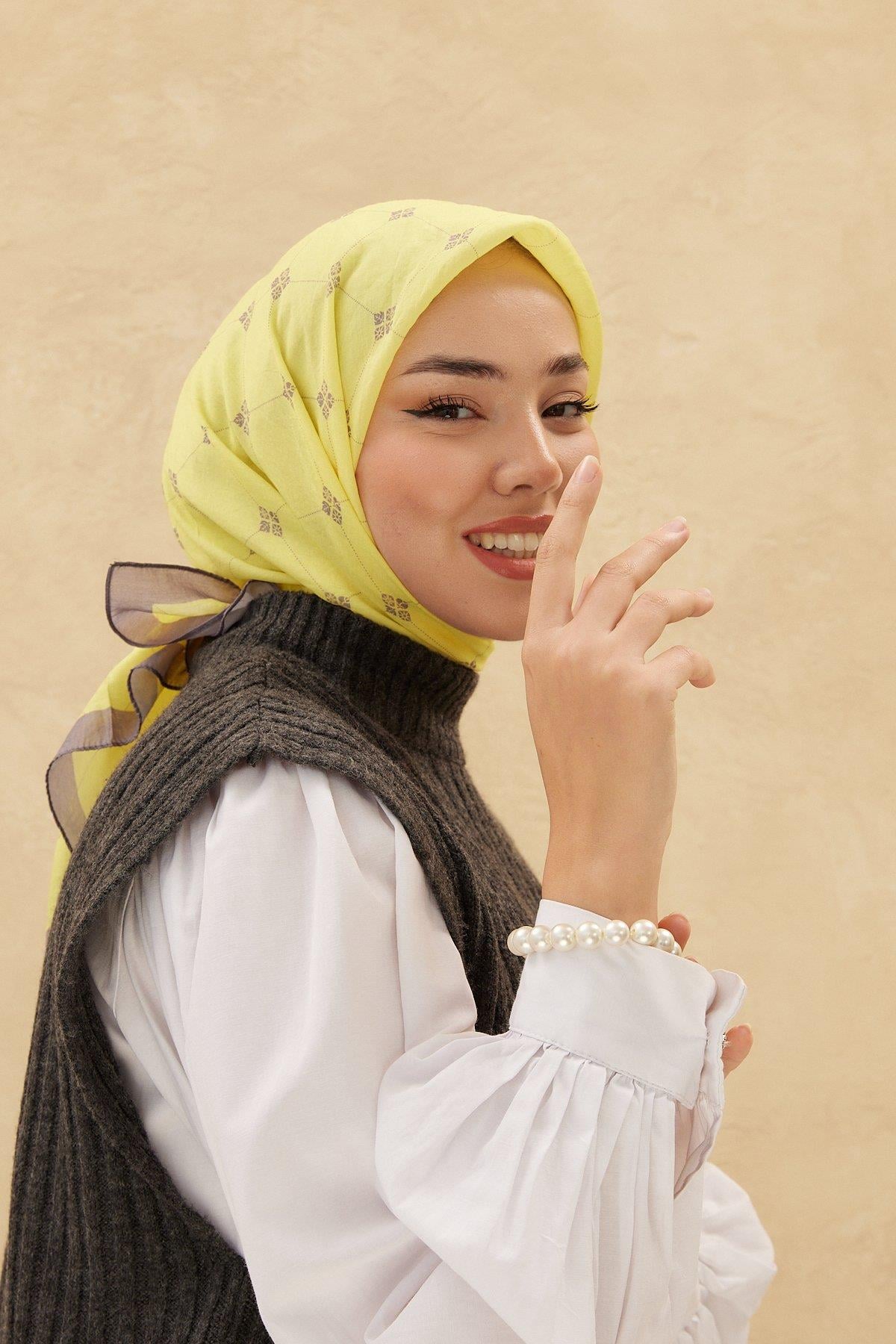 Silk Home Olinda Eşarp - Sarı Yeşil