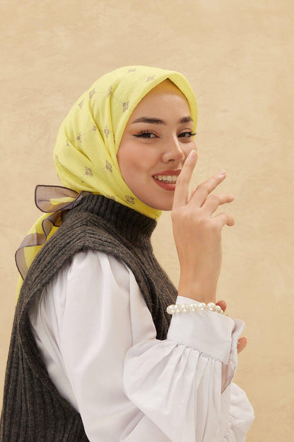 Silk Home Olinda Eşarp - Sarı Yeşil