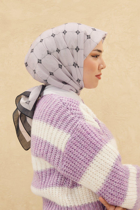 Silk Home Olinda Eşarp - Açık Lila Lacivert