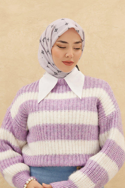 Silk Home Olinda Eşarp - Açık Lila Lacivert