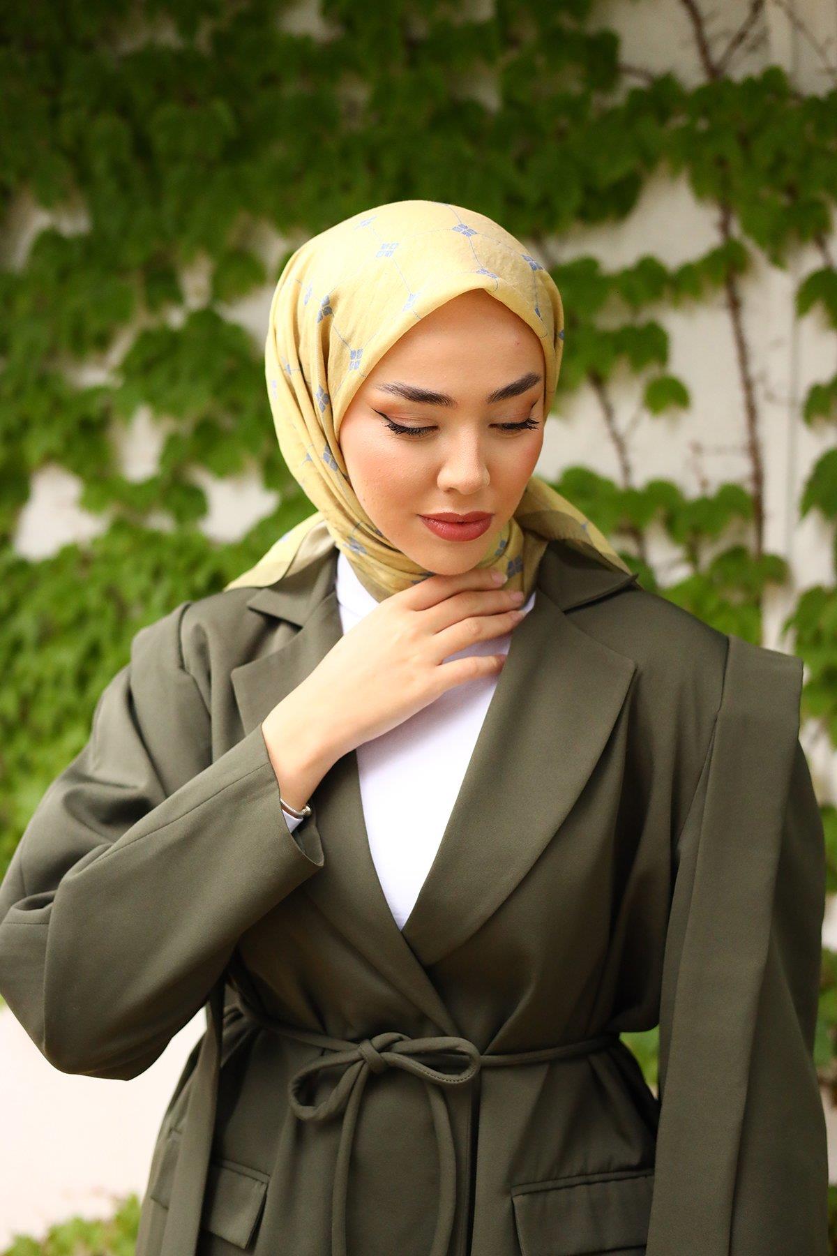 Silk Home Olinda Eşarp - Yeşil Mavi
