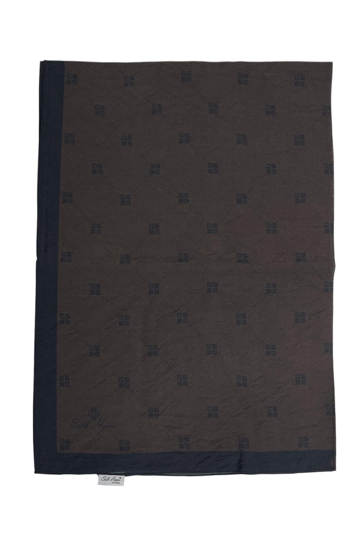 Silk Home Olinda Şal - 49003 - Koyu Kahve Antrasit