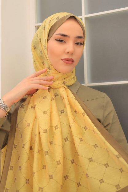 Silk Home Olinda Şal - 49003 - Sarı Yeşil