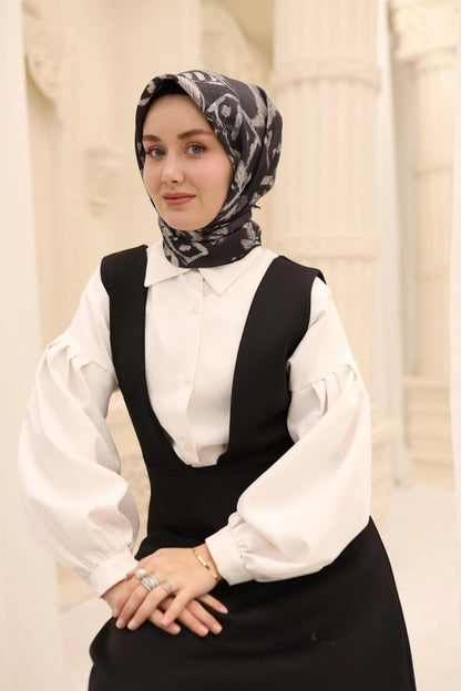 Silk Home Twill İpek Eşarp - 11462-05 Füme Gri